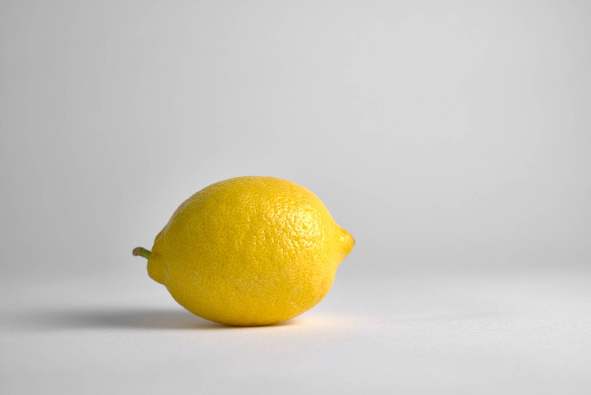 a lemon on white background