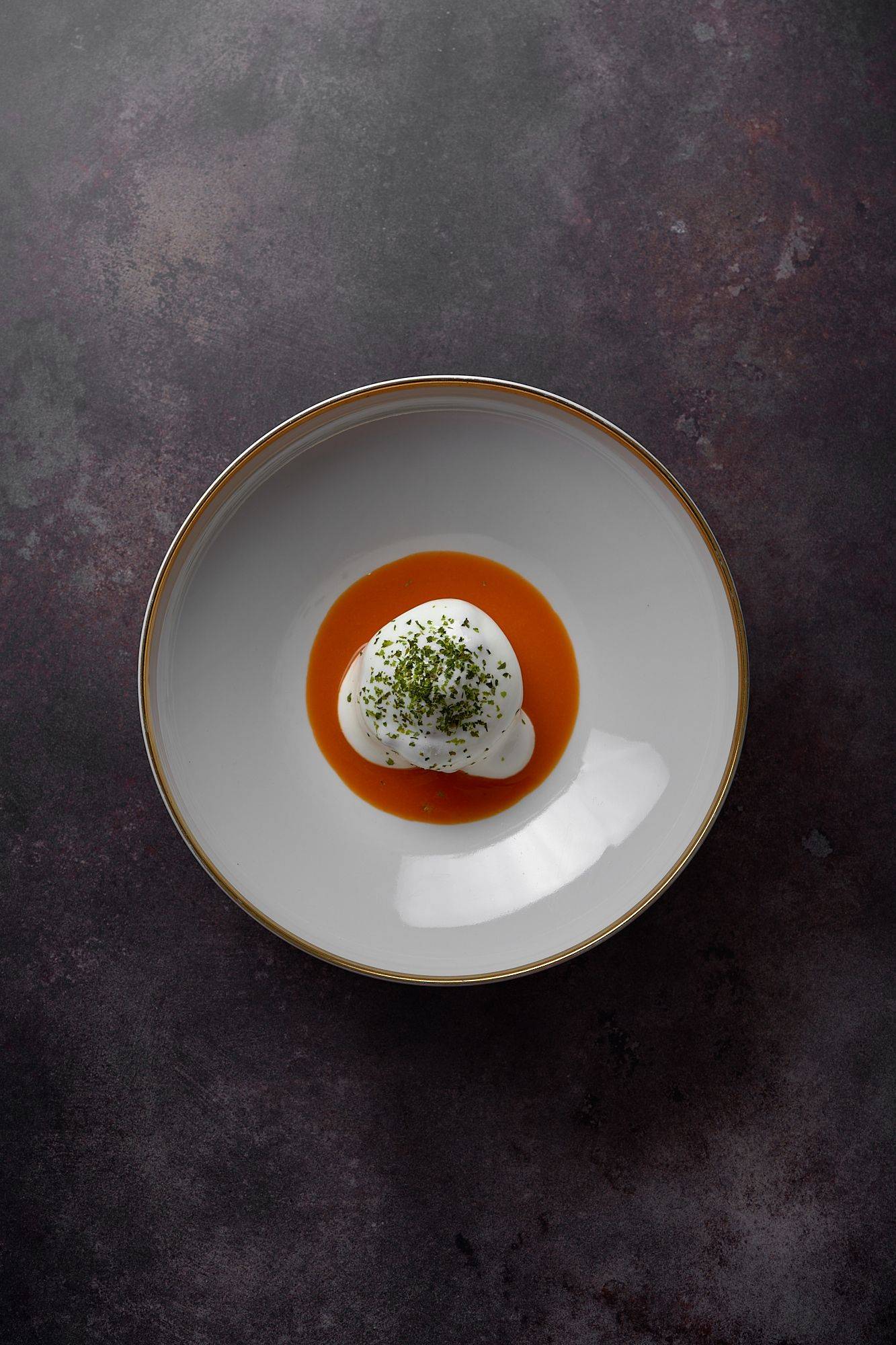 sea buckthorn matcha carrot and yoghurt by food stylist ben donath at le duc salon