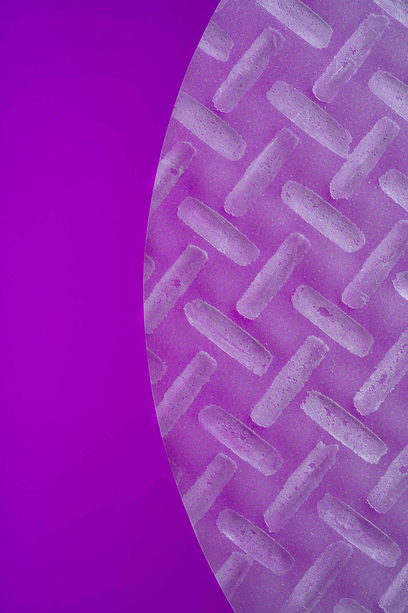 rice-paper rice paper on a gray marbled sapienstone top with purple background