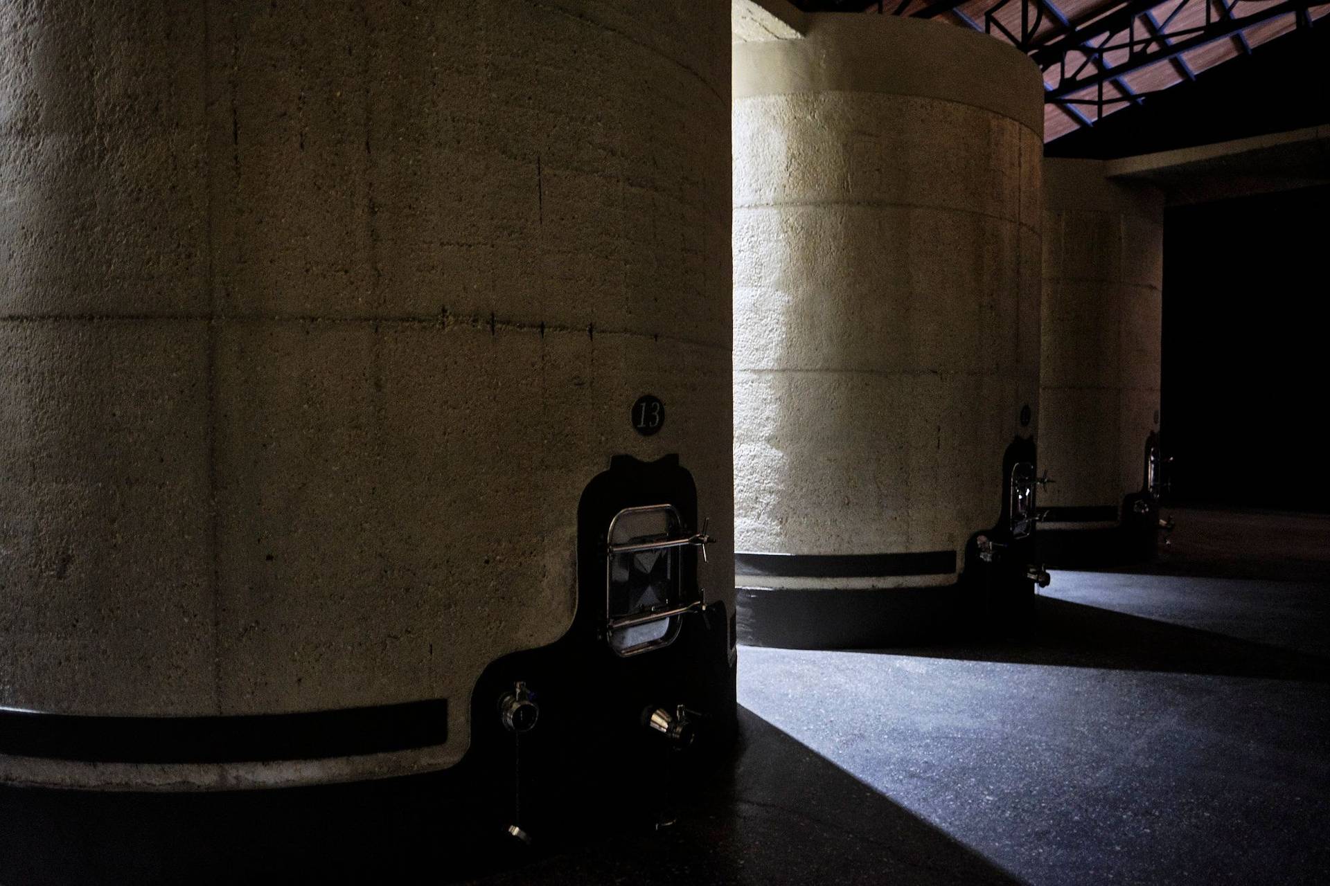 the wine cellar of the bodega ramon bilbao in rioja alta