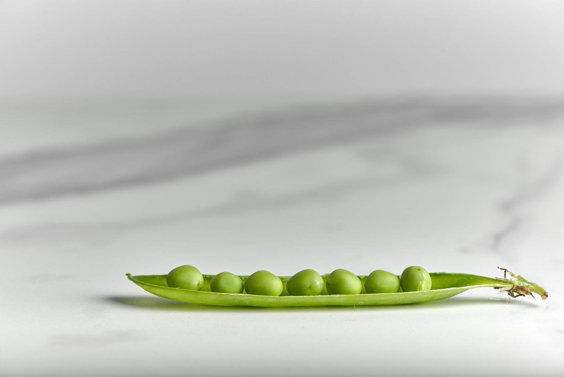 sugar snap peas with marbled sapienstone top