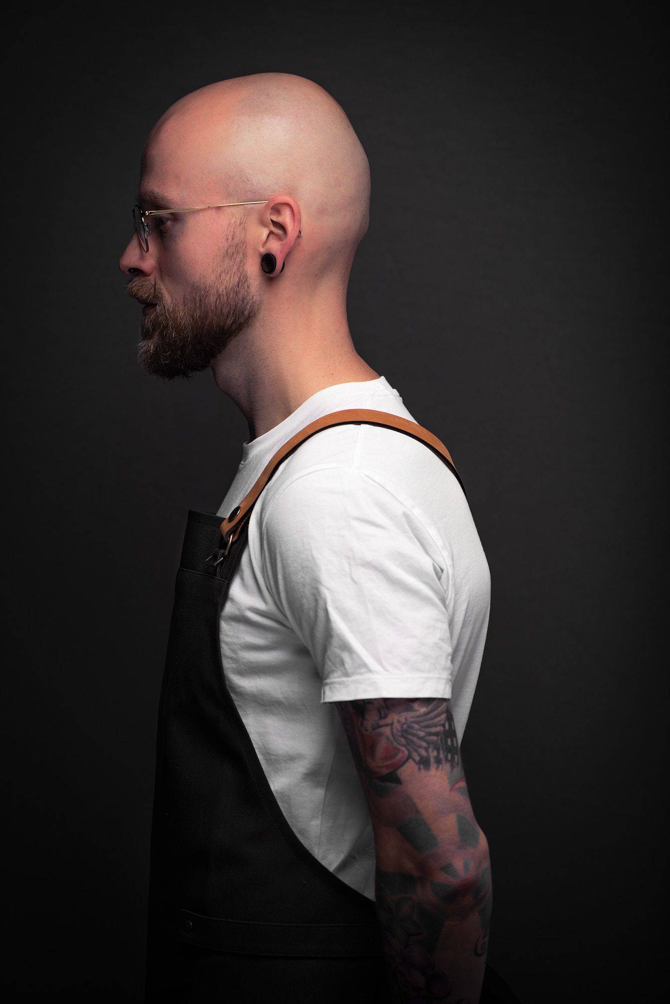 Ben Donath wearing a gusswerk apron