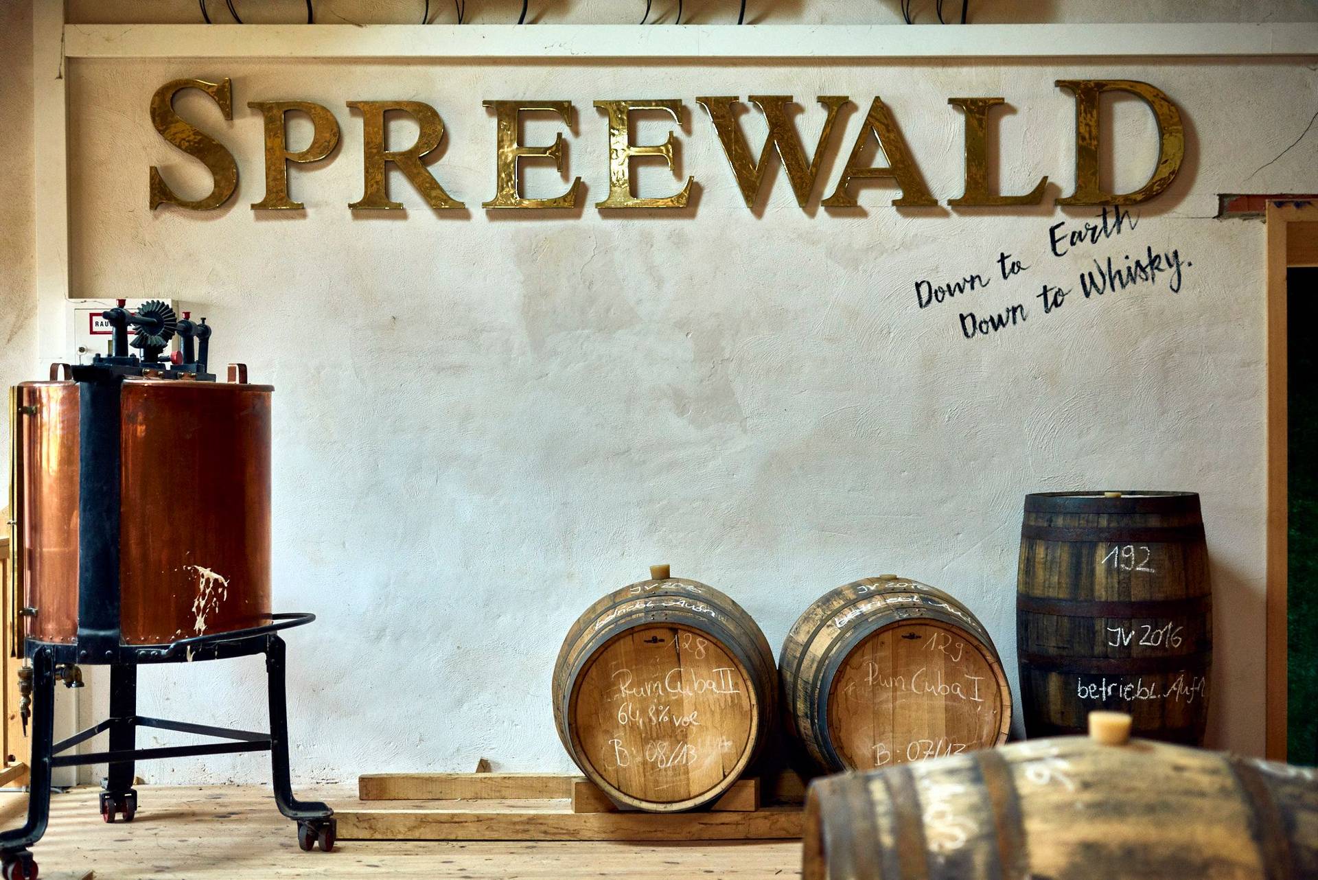 whiskey maturing at the spreewood distillers of stork club in schlepzig in schlepzig