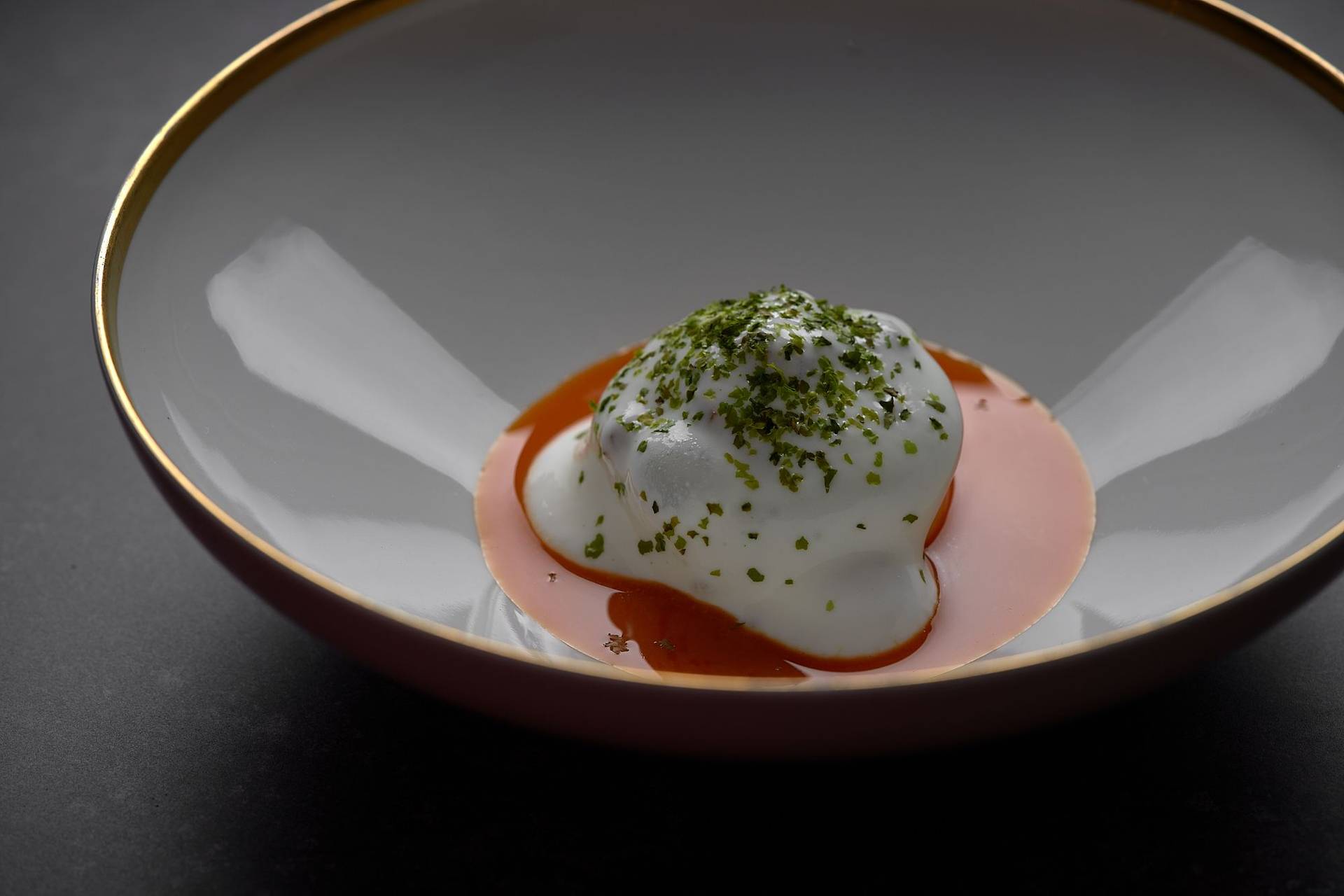 sea buckthorn matcha carrot and yoghurt by food stylist ben donath at le duc salon