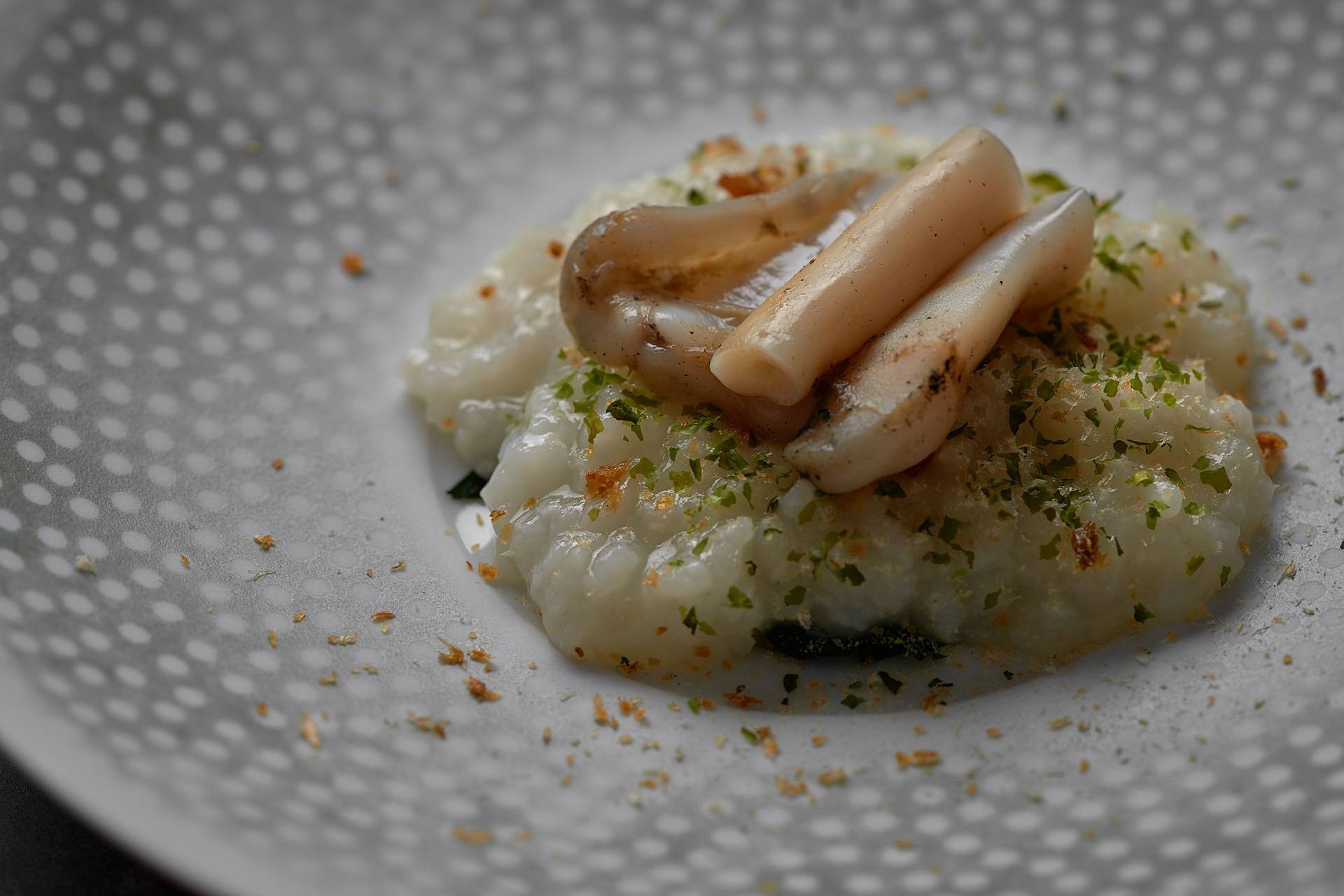scallop rice wakame prawns and razor clams by chef the duc ngo at le duc salon