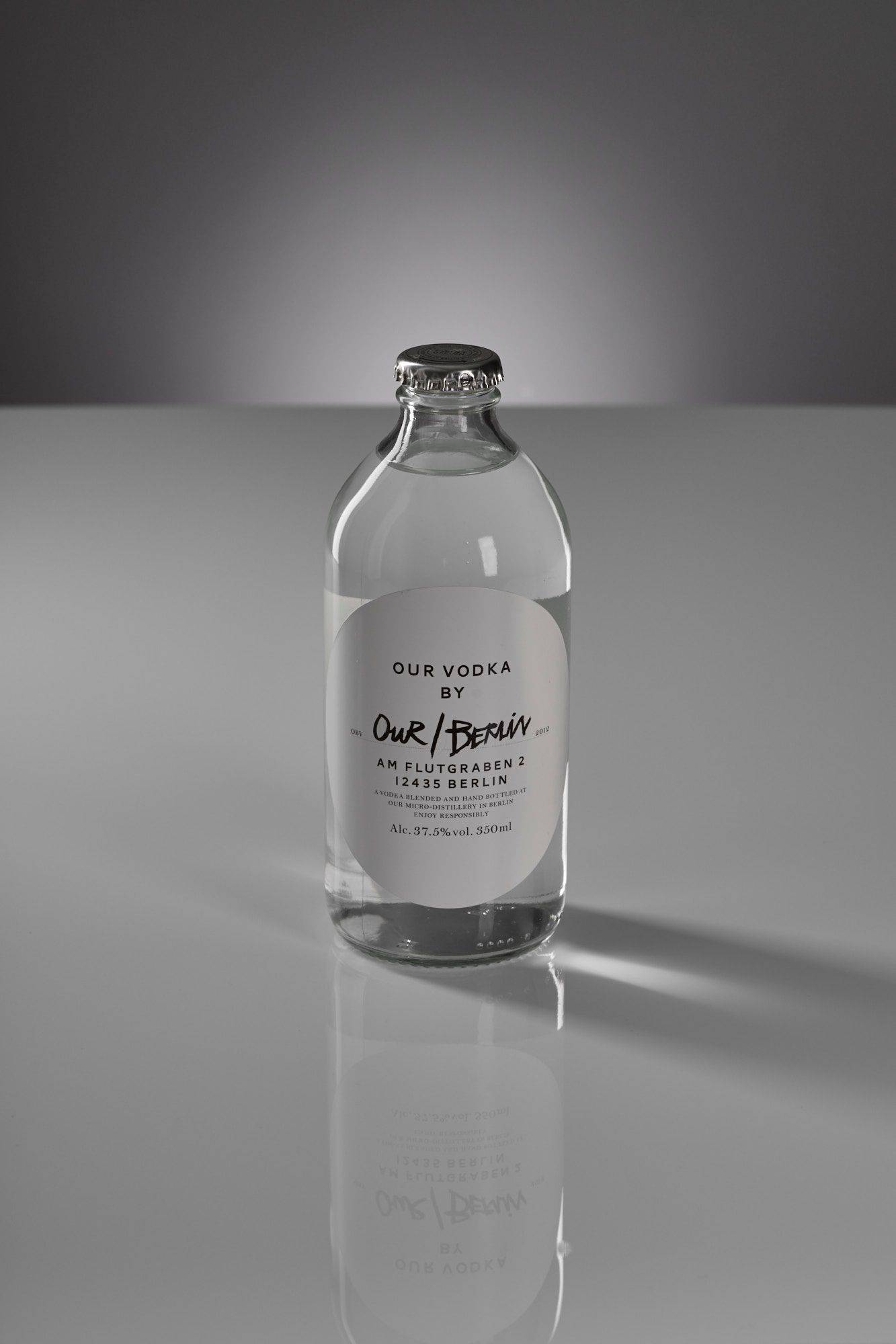 our vodka berlin on gray background