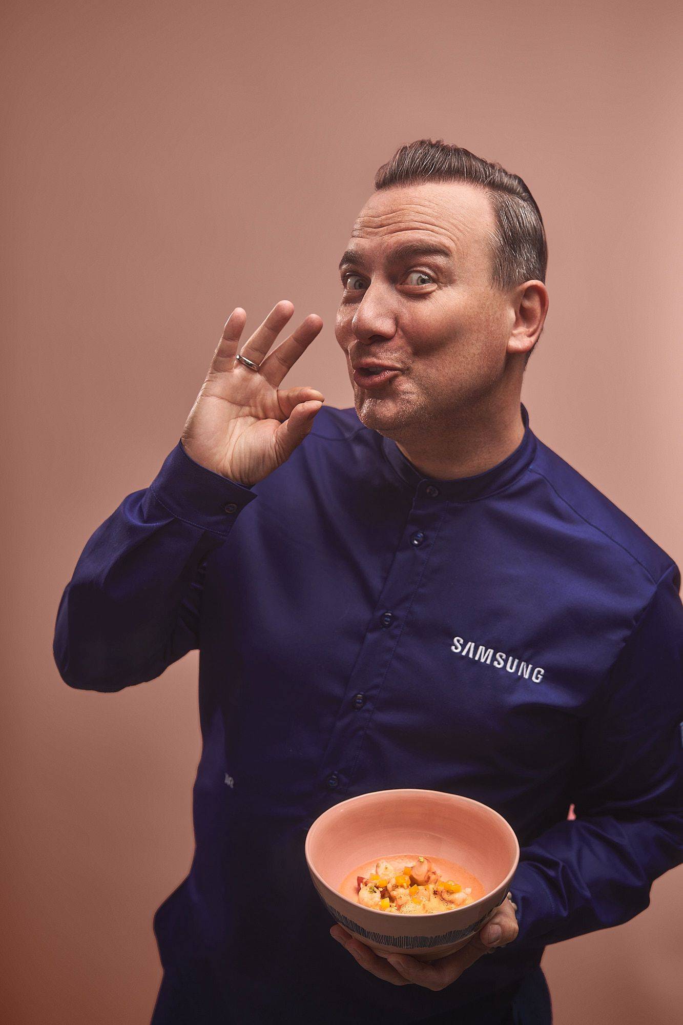 portrait photography for samsung with celebrity chef tim raue