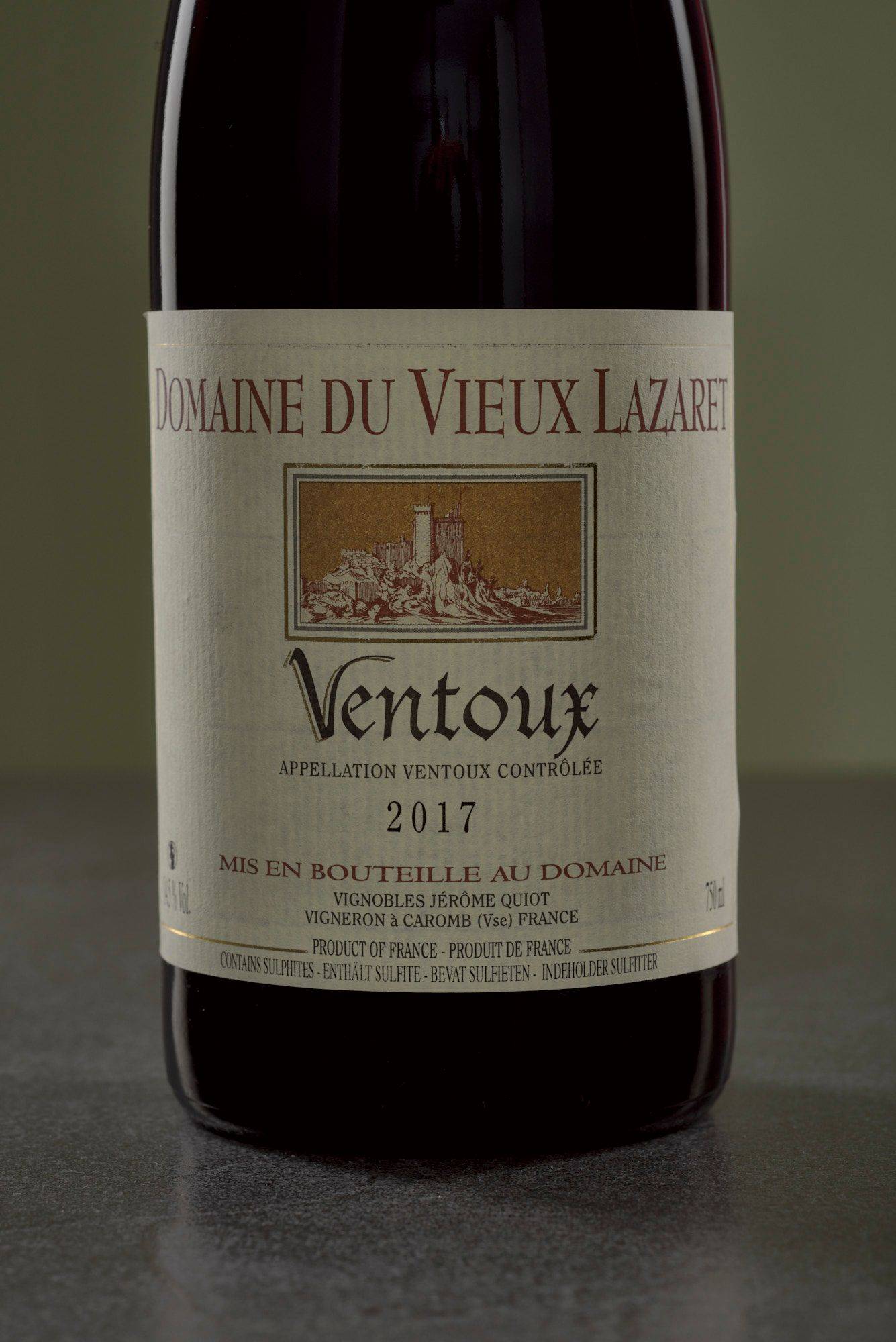 französischer Rotwein aus der region ventoux
