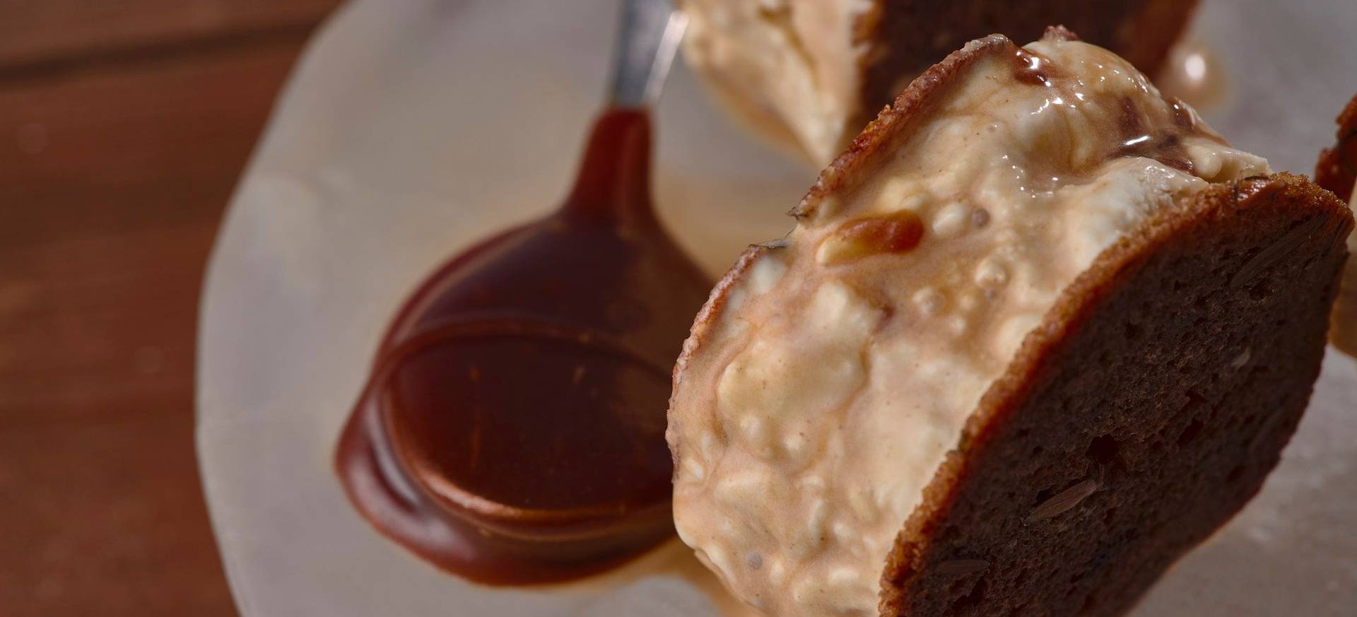 Sourdough Ice Cream Sandwich with Salted Caramel