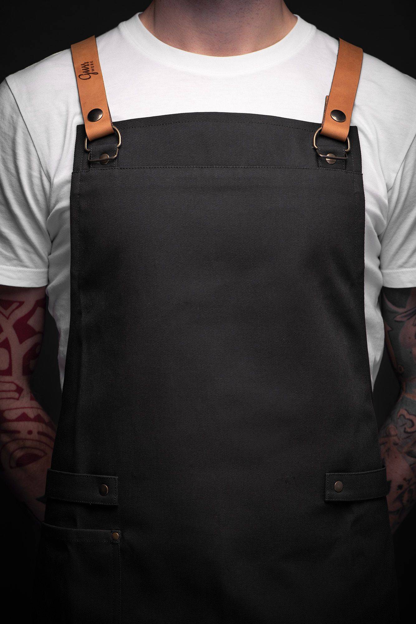 Ben Donath wearing a gusswerk apron