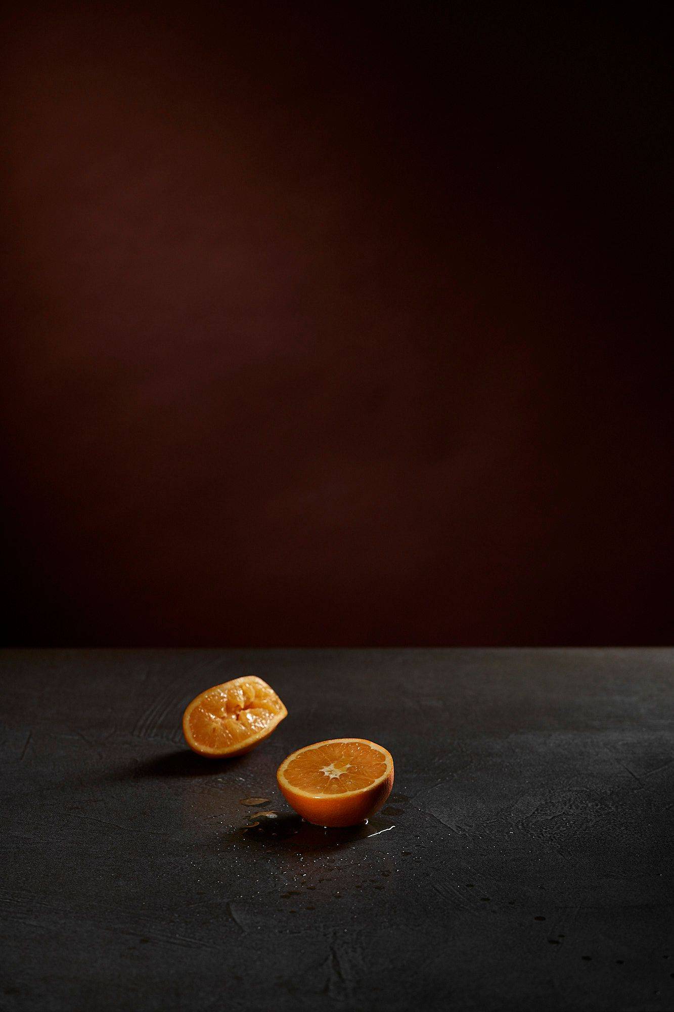 orange with brown background