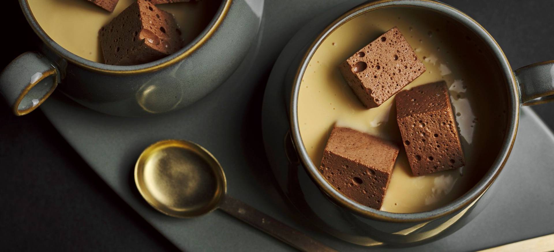 Homemade Eggnog with Chocolate Marshmallows