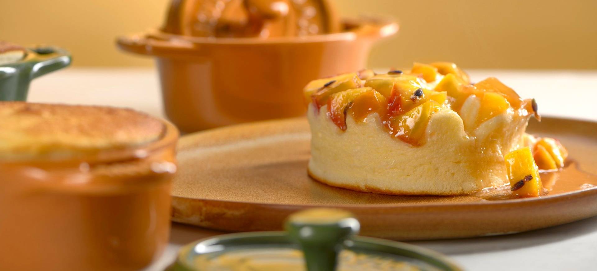 Skyr Soufflé mit Lavendel Nektarinen