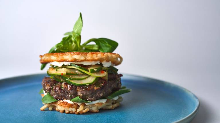 Bulgogi Beef Burger mit Gurken Kimchi