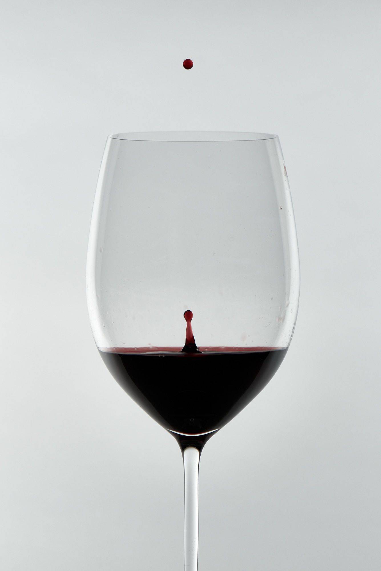 riedel veritas cabernet and merlot wine glass on white background